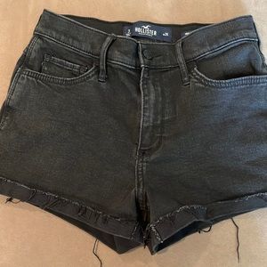 Hollister black jean shorts